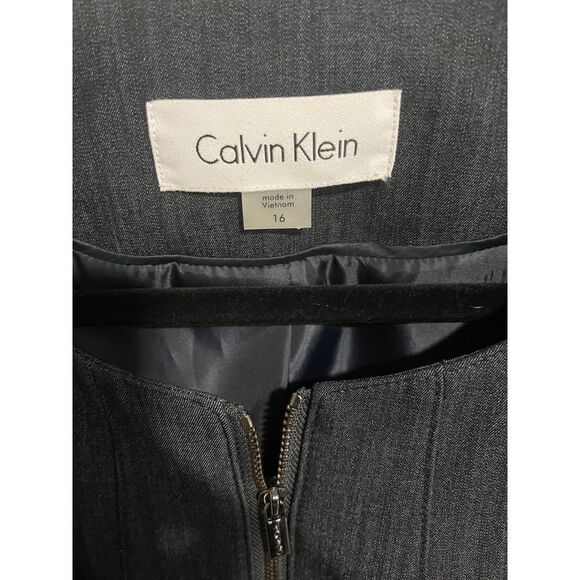 Calvin Klein Sleek Zip-Front Jacket Versatile Outerwear Women's Size 16 - Picture 3 of 4